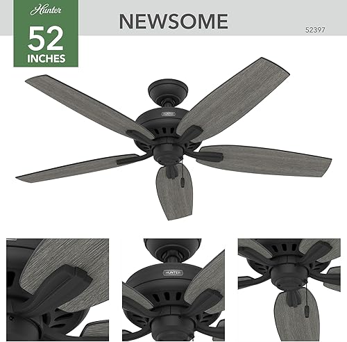 Miniatura 2 de Hunter Fan Company 52397 Newsome - Ventilador de techo, color negro mate