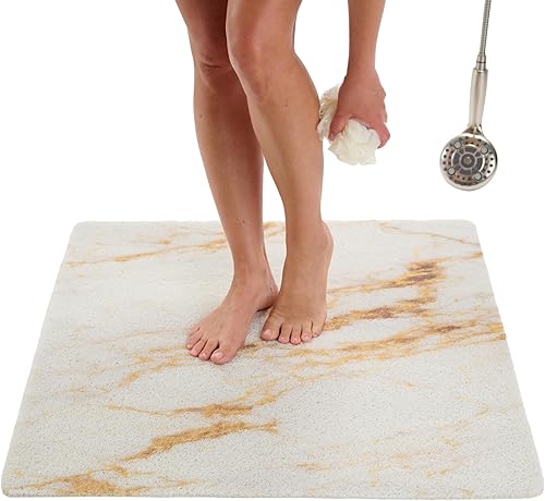 Miniatura 148 de Tapete de ducha antideslizante para bañera – Tapete de baño de lufa para baño – Tapete de baño de 40 x 16 – Tapete de baño antideslizante Gris,Aqua