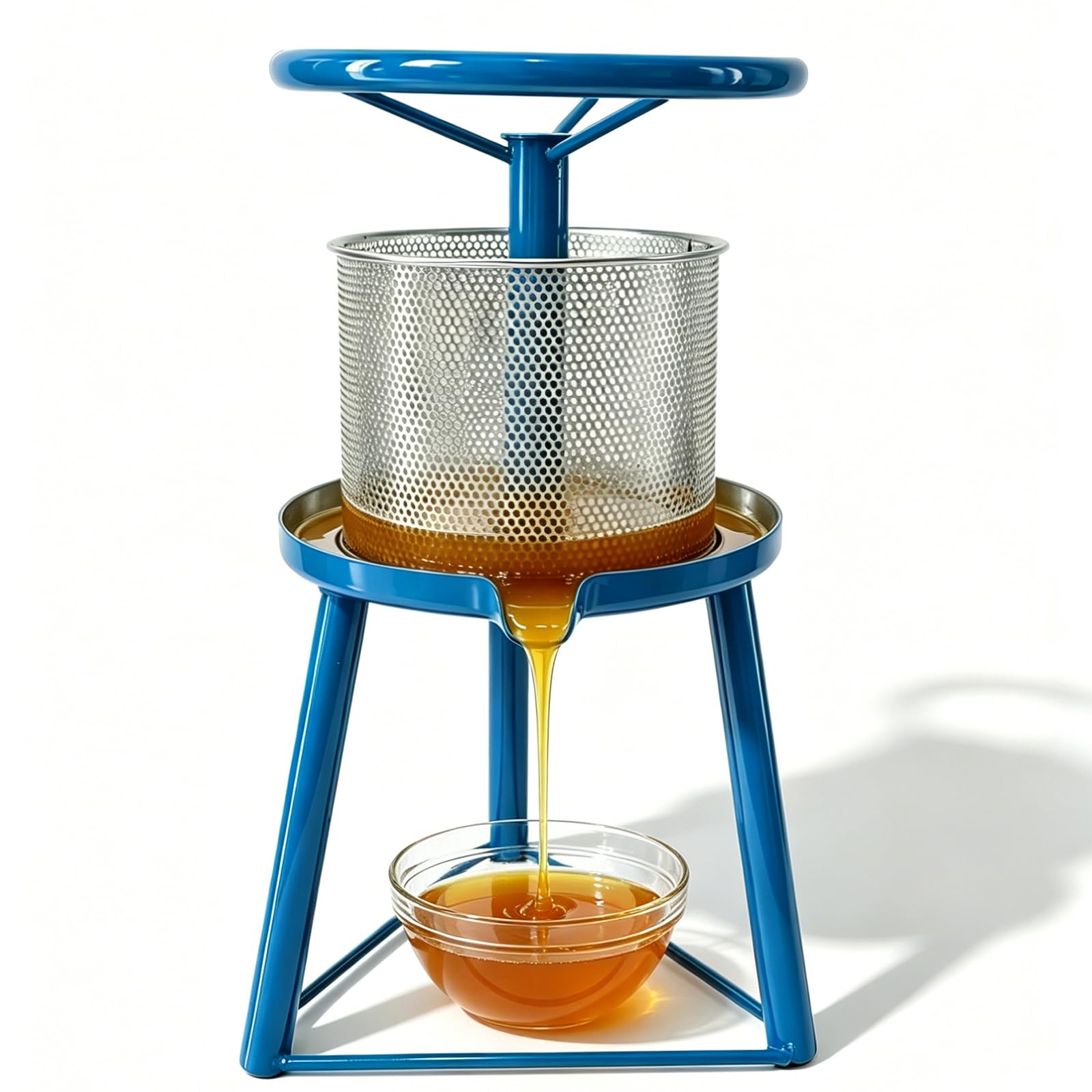 RKXKJ Honey Press Extractor Machine, 5l Manual Press Beeswax Machine, Raw Honey Extractor, High Juice Yield, With Triangular Base, For Beeswax, Fruit & Vegetables
