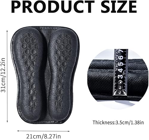 Miniatura 6 de Cojín plegable para asiento de motocicleta, gel de alta elasticidad 3D, cómodo y transpirable, absorción de impactos para asiento de viaje largo