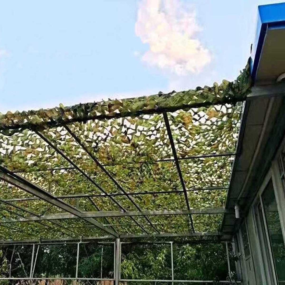 Filet de Camouflage renforcé Voile d'ombrage Camouflage, 6x6m 6x8m 7x9m 8x8m 9x9m Militaire Filets De Protection Solaire pour la Chasse, Le Camping Parasols Extérieurs à la Verdure ( Taille : 5x8m )