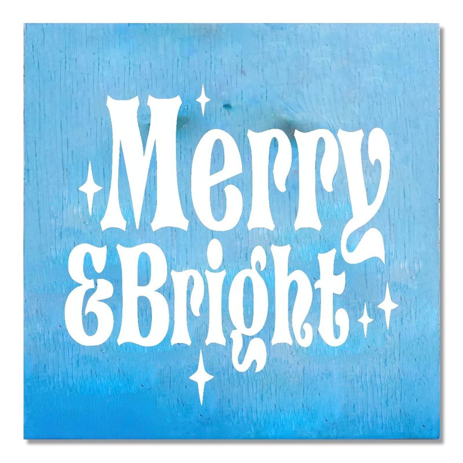 Panneau de Noël Merry & Bright 40x40cm : l'accessoire idéal à offrir pour les fêtes de fin d'année