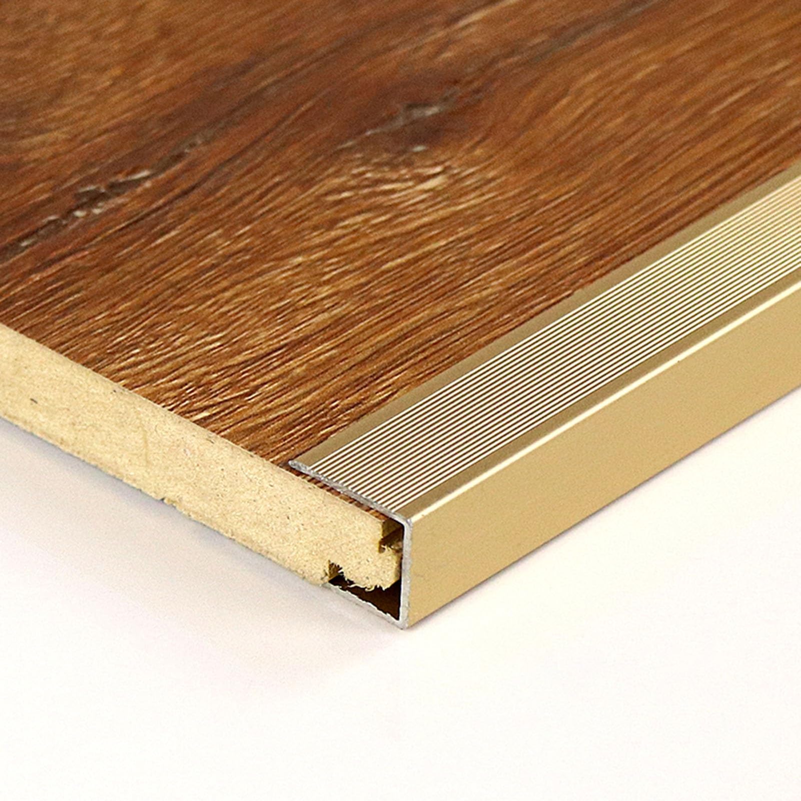 Bande de Transition Antidérapante Pour Seuil de Marche, En Alliage D'Aluminium, Pour Mur Et Sol, Joint Plat, Pour Marches En Bois, Carrelage Et Marbre/D/H15Mm(5/8")