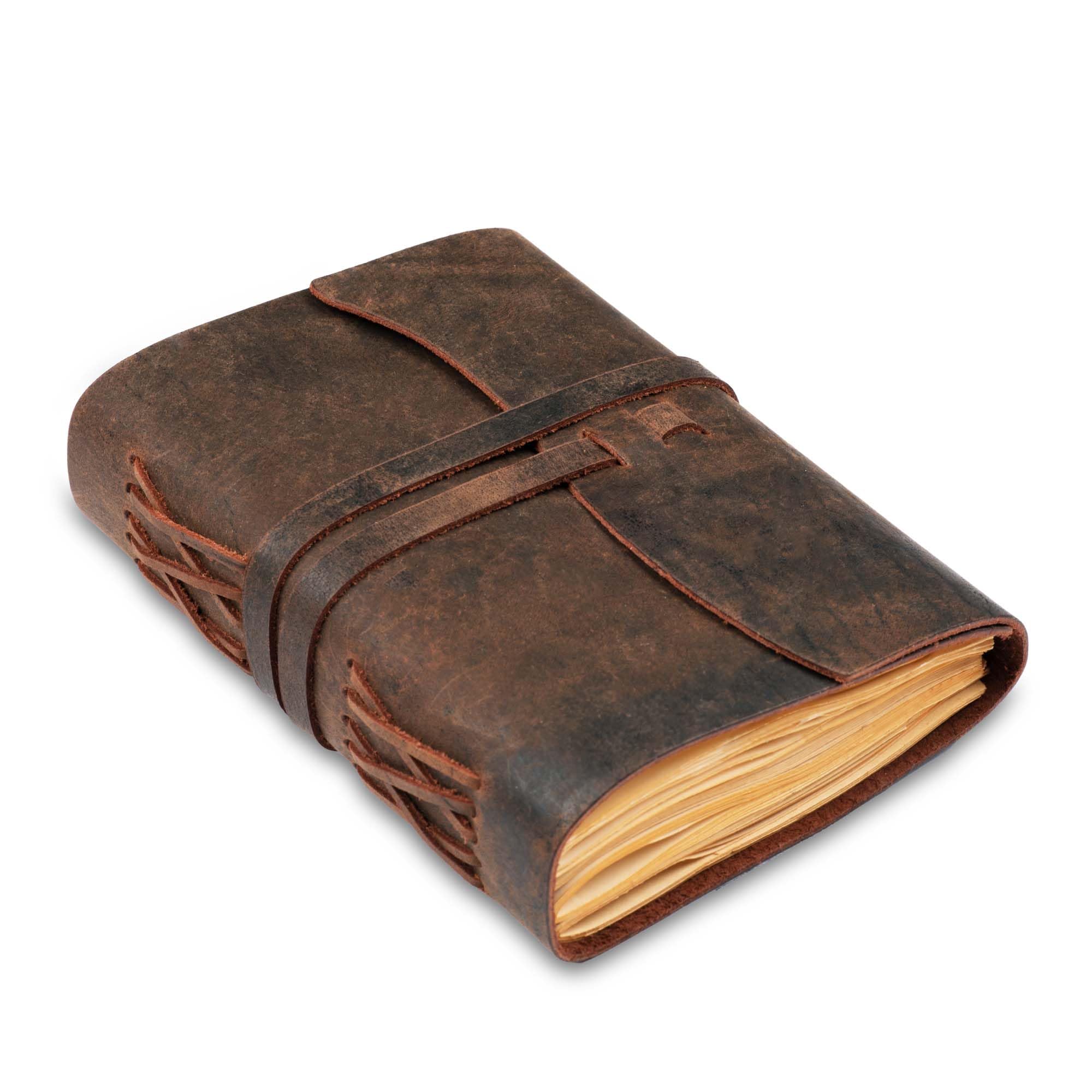 LEATHER VILLAGE Leather Bound Journal - Dark Brown, 11.5"X8.5", 220 Pages - Vintage Blank Paper Diary for Writing, Drawing, Sketchbook, and Travel Notebook - Ideal for Women and Men — image 1