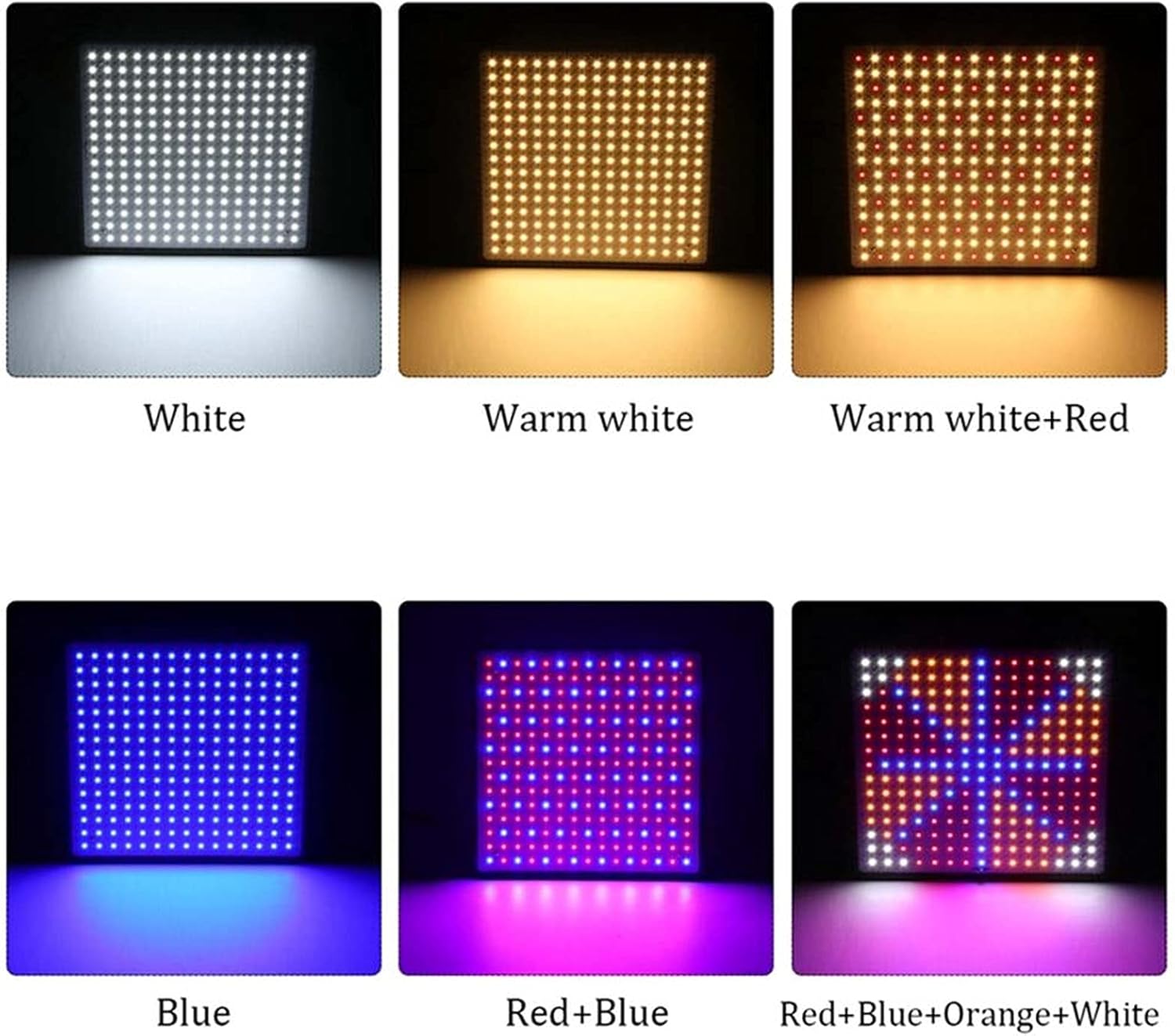 Grow Light LED Growth Lamp for Plants Led Grow Light Full Spectrum Phyto Lamp Indoor Herbs Light for Greenhouse Led Grow for Indoor Plant hydroponic Growing Light (Emitting Color : Type 2) (Type 1)