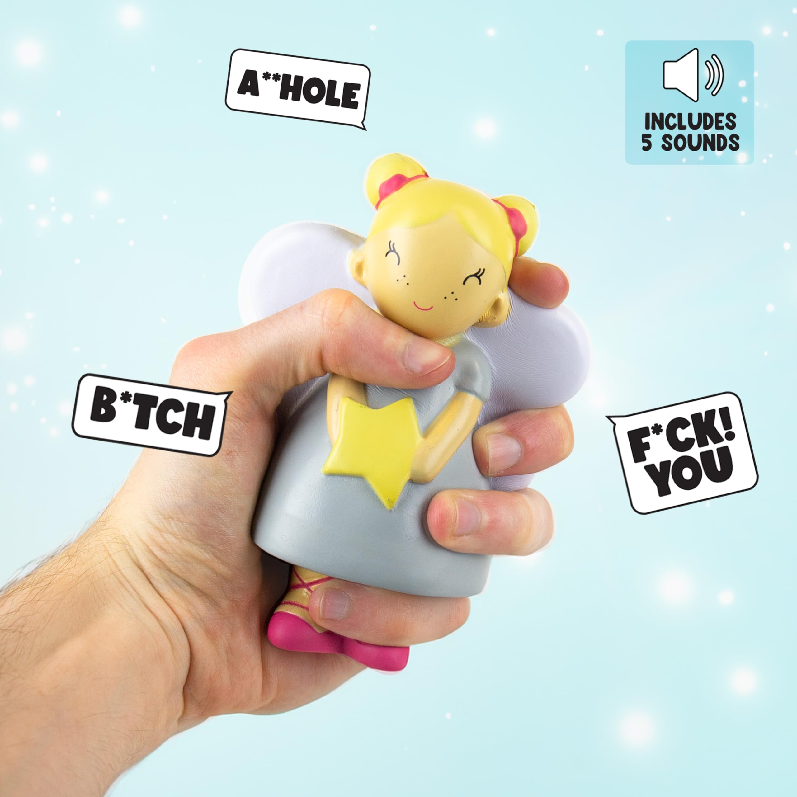 Gift Republic Sweary Fairy Adult Stress Toy, Funny Rude Word Squishy Toy for Grown-ups - Image 3