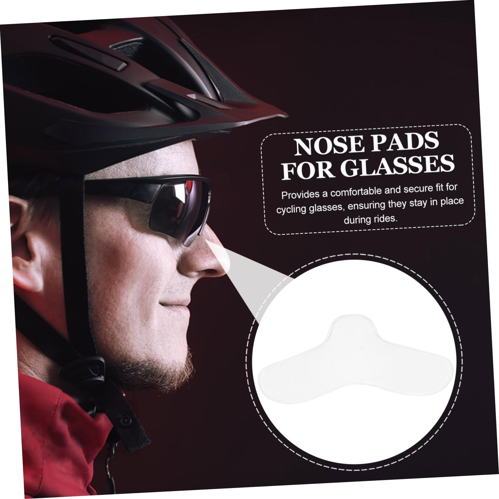 BESPORTBLE 20pièces Coussinets Nasaux Ajustables Pour Lunettes De Cyclisme Et Confort Pour Pont Nasal Amortisseurs De Pression Pour Lunettes De Vélo
