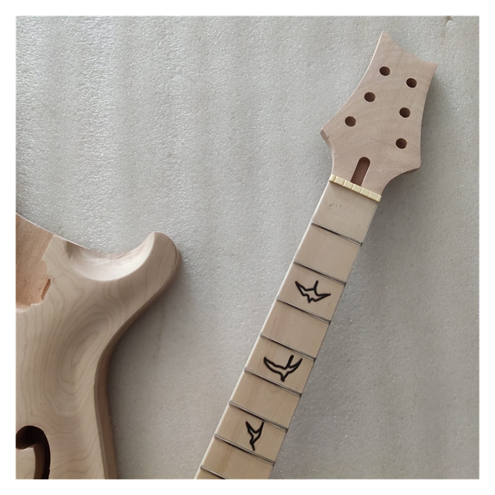 Corpo Chitarra Fatto a Mano 1 Set Collo di Chitarra Non Finito E Corpo per PRS. Kit per Chitarra Elettrica in Stile