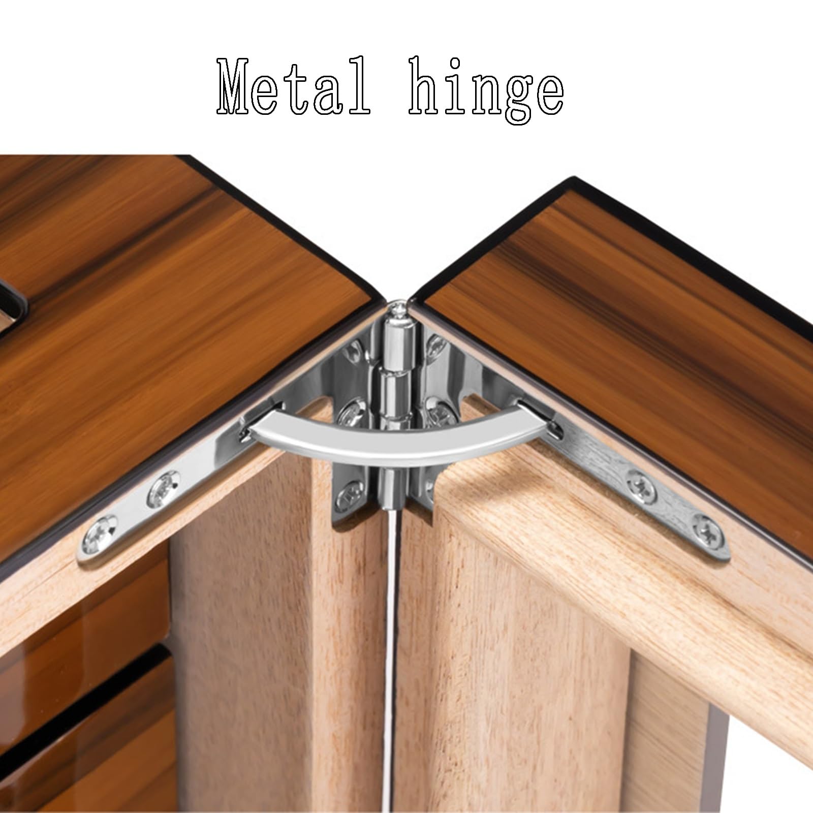 Großer Humidor-Schrank mit Großem Fassungsvermögen, Desktop-Zigarrenkiste mit Aufbewahrungsschublade Digitales Hygrometer、Befeuchter、Trennwand、Glasplatte