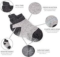 Vista 124 de Zaples - Calcetines altos hasta el tobillo para bebé con base antideslizante, unisex