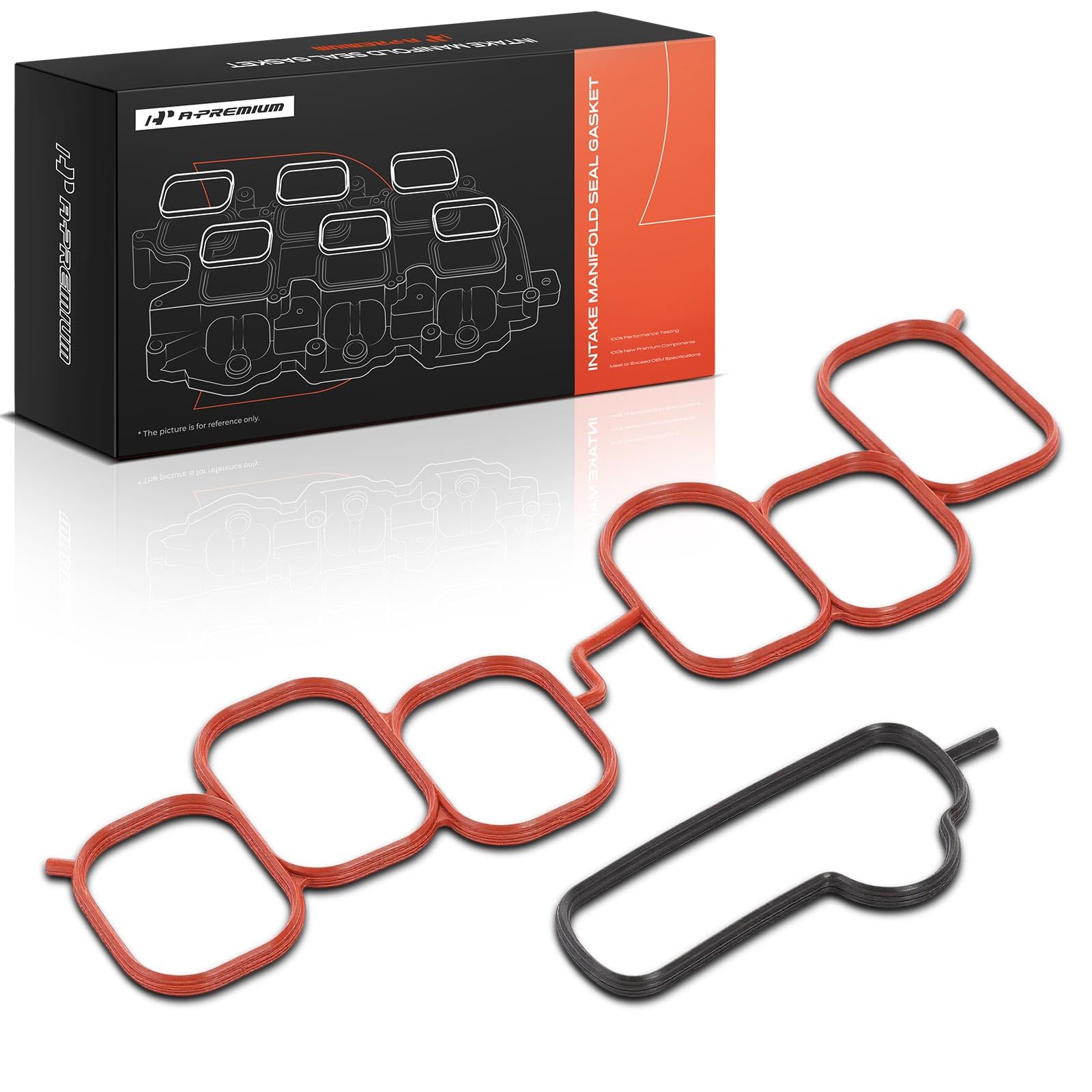 A-Premium Upper Engine Intake Manifold Gasket Set Compatible with Lexus, Toyota - ES330, RX330 2004-2006, RX400h 2006-2008, Camry Sienna 2004-2006, Highlander 2004-2010, Solara 2004-2008, DOHC V6 3.3L