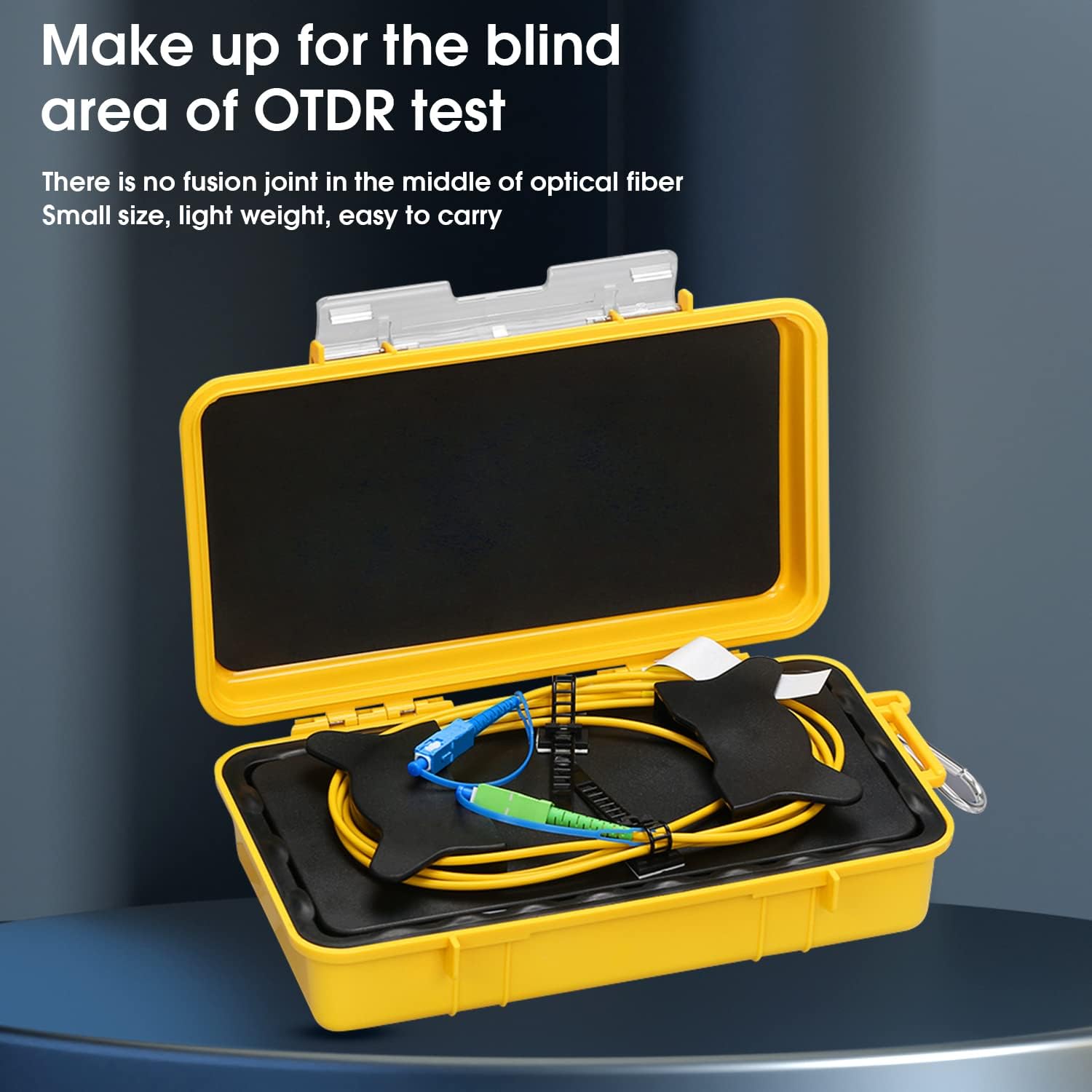 SC APC Single Mode 9/125um,OTDR Launch Cable Box 1KM OTDR Test Extension  Line OT OTDR ローンチケーブルボックス 500M SC/UPC-SC/APC SM(9/125) OTDR 光ファイバーテスター 延長コ