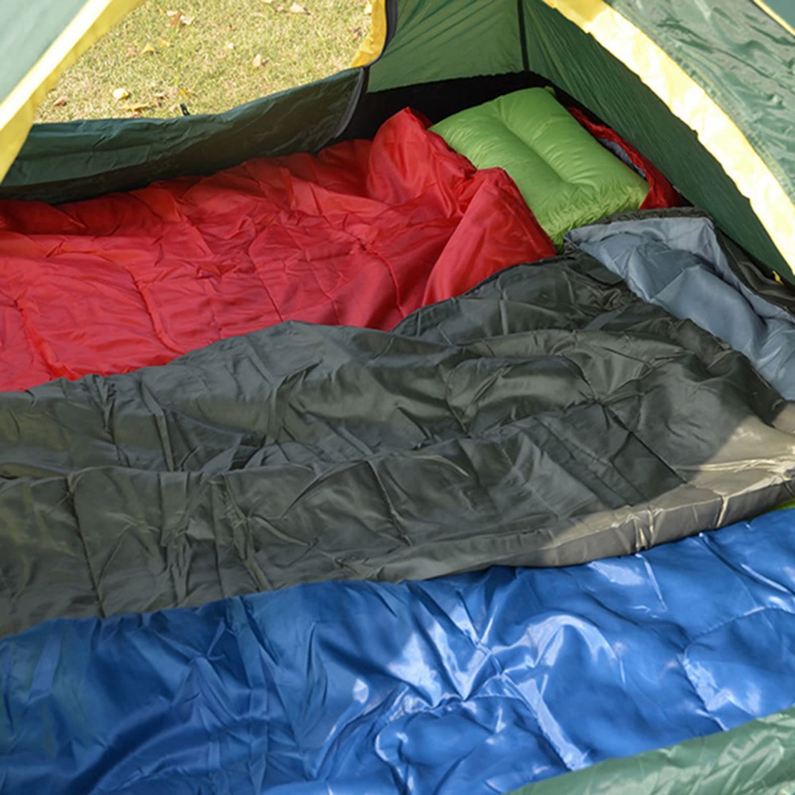 Śpiwory Śpiwór Ultralekki Camping Wodoodporne śpiwory Zagęszczony jesienno-zimowy ciepły śpiwór dla dorosłych na zewnątrz (Dark Blue)
