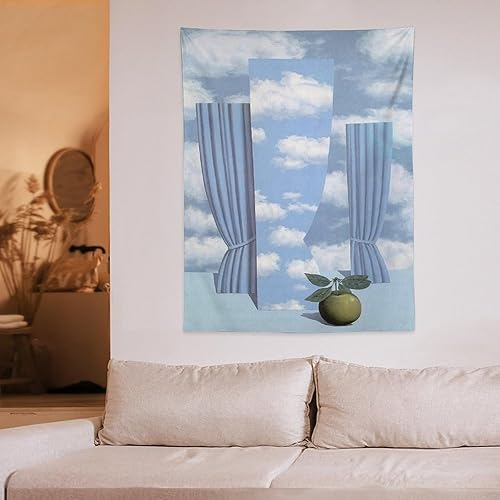 Miniatura 6 de Rene Magritte Painting (4) Home Decor Tapestry Wall Art Hanging Picture Print Bedroom Decorative Painting Tapestries Room Aesthetic 30"x40"