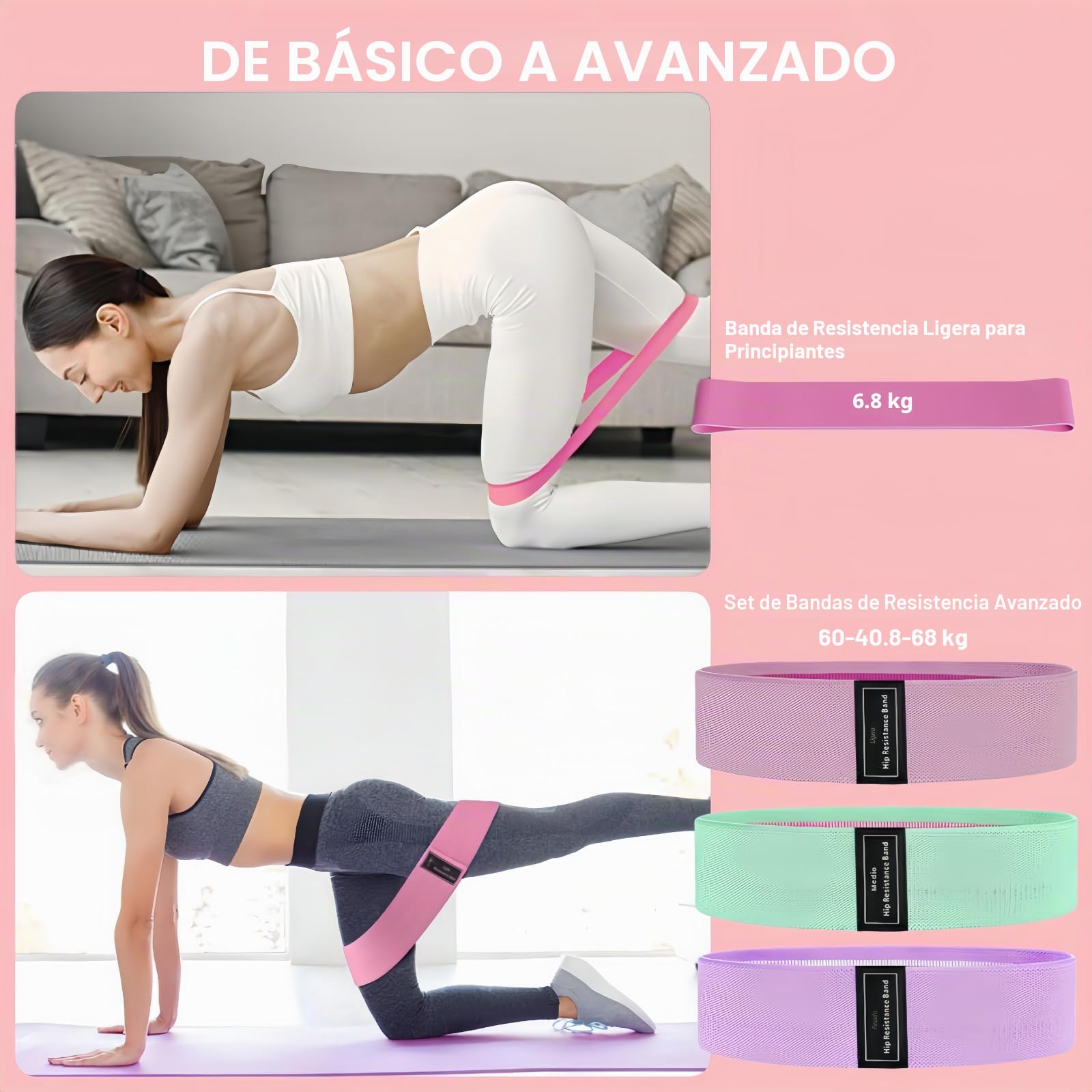 Nuplot Kit esencial de pilates para mujer, mejor kit de yoga y pilates para entrenamientos en casa con anillo de pilates y juego de pelota, bandas de glúteos, banda de resistencia figura 8, bandas de