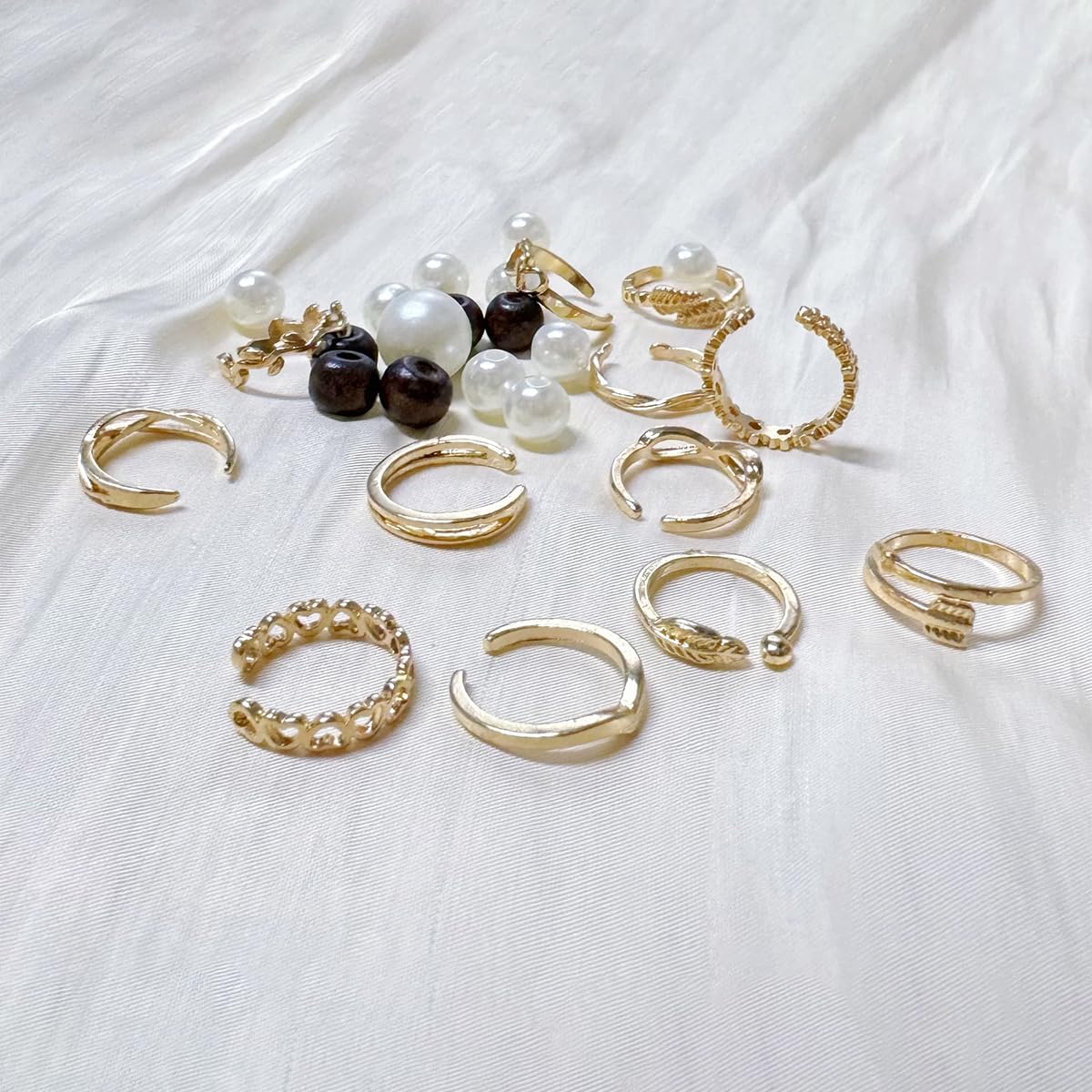 Toe Rings for Women Gold Toe Ring Set Adjustable Open Rings Heart Arrow Toe Ring Infinity Ring Beach Foot Jewelry for Summer