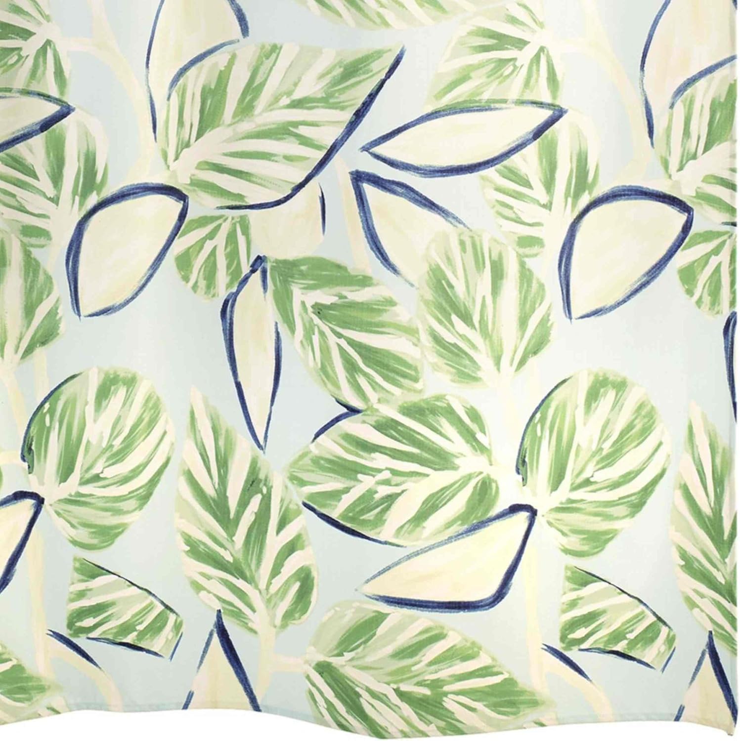 Nicole Miller - Shower Curtain, Water-Resistant Polyester 72" Curtain, Large Tropical Leaf, Modern Bathroom Decor, Dorm Room Essentials (Tropiluxe Collection)