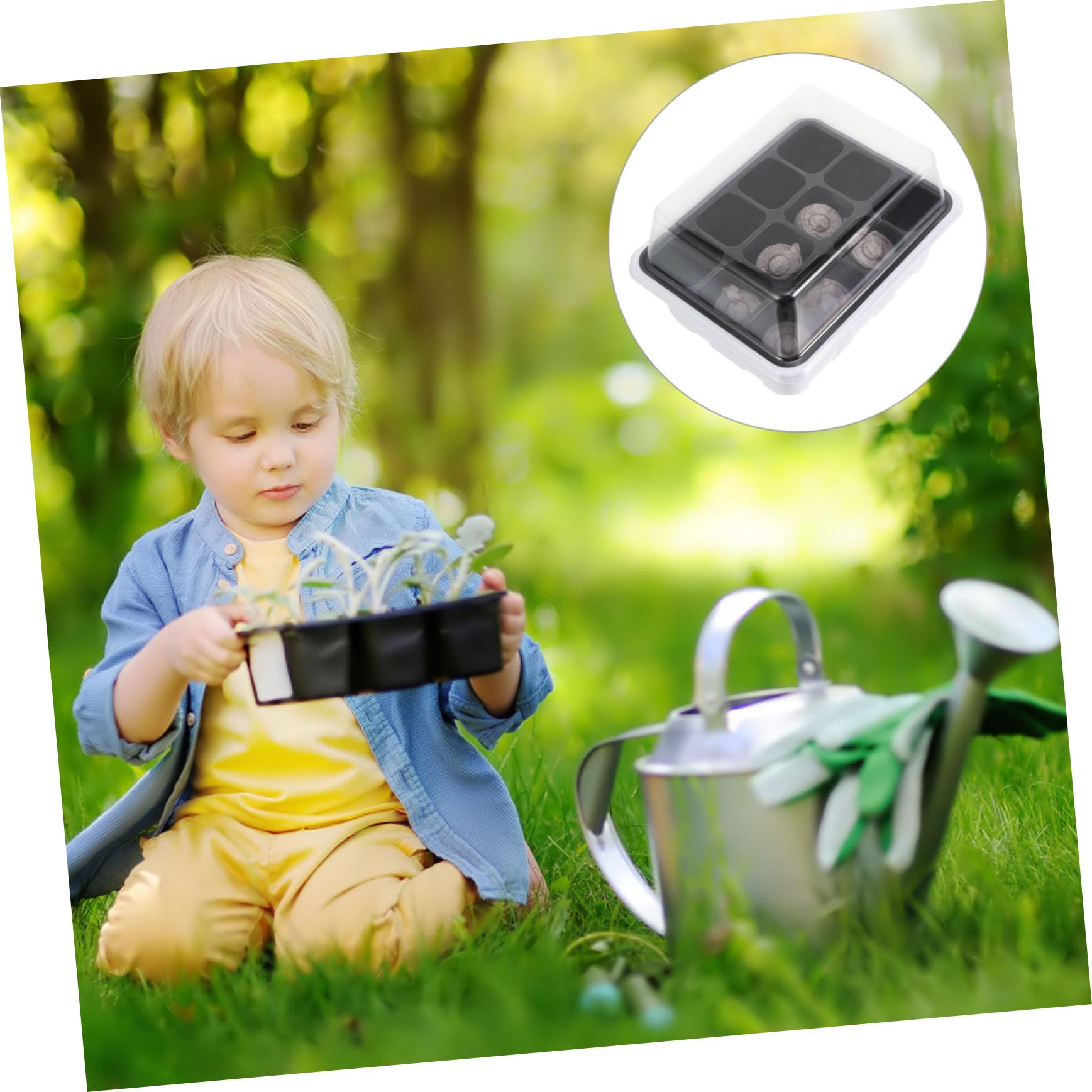 TOYANDONA 3 Sätze Teiliges Anzuchtset Mit Pflanzschale Für Gewächshausgarten Wiederverwendbare Keimschalen Zur Temperatur Und Feuchtigkeitskontrolle Für Gesunde Pflanzenzucht 12 Stück * 3