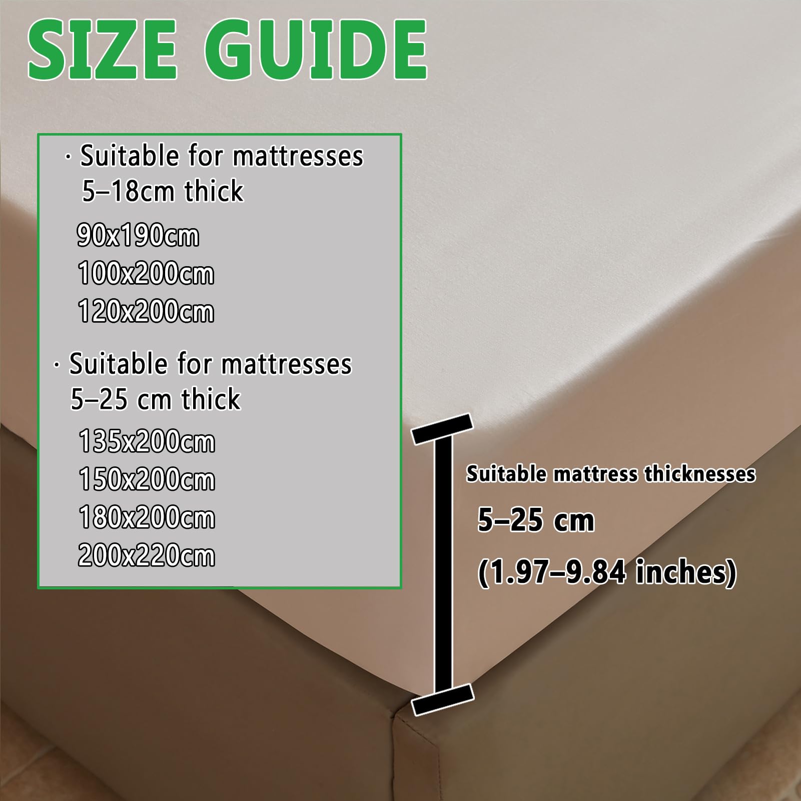 Protector de Colchón Bambú, Funda de Colchón, Funda Colchón Confortable y Antiácaros, Suave y Delicado, Transpirable, Antibacteriano, Hipoalergénico (Marrone Latte,150 × 200 cm)