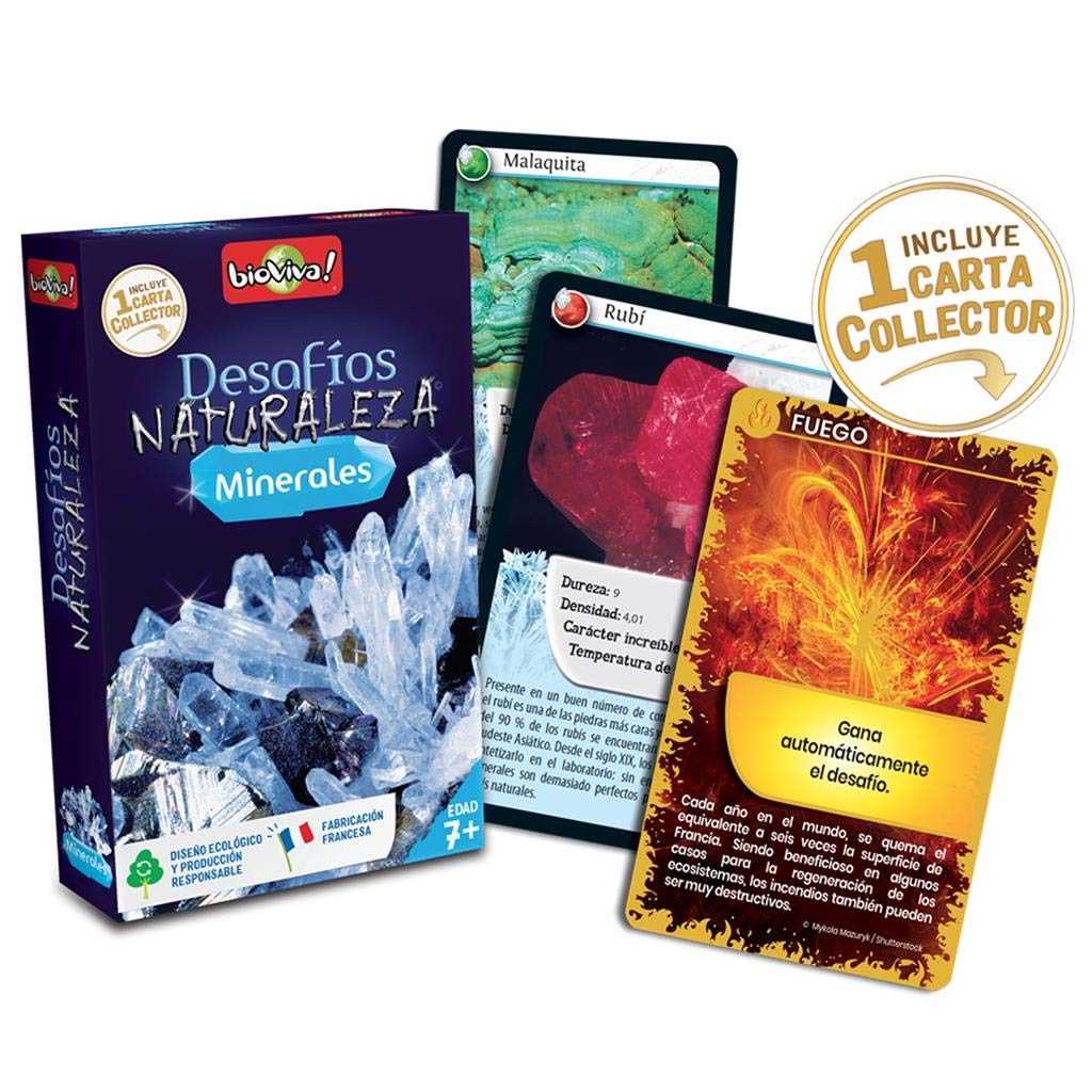 Bioviva Sfide Della Natura - Minerali | Gioco Di Carte Educativo | Da 2 A 7 Giocatori | 7+ Anni
