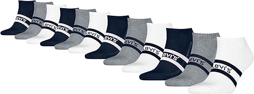 Levi's Men's 12-Pack Low Cut Socks, White/Grey/Black, 6-12