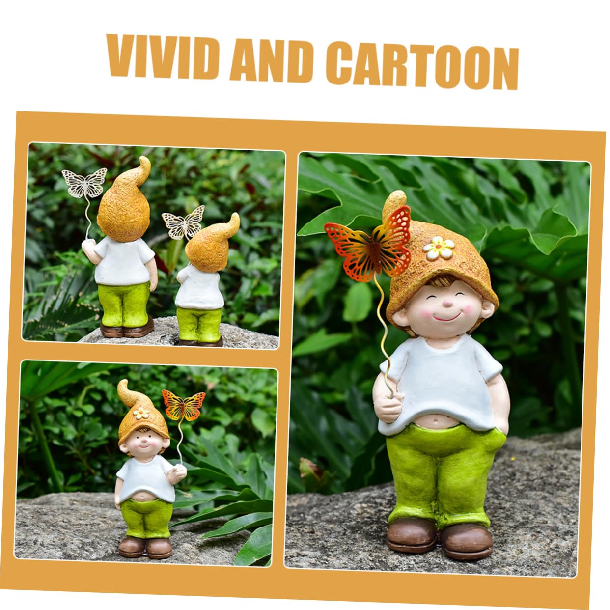 3kawałki Ceramiczna Figuryna Gnomów Urocze Ozdoby Ogrodowe Do Dekoracji Patio Trawnika i Podwórka Trwałe Ceramika z Wspaniałym Rzemiosłem