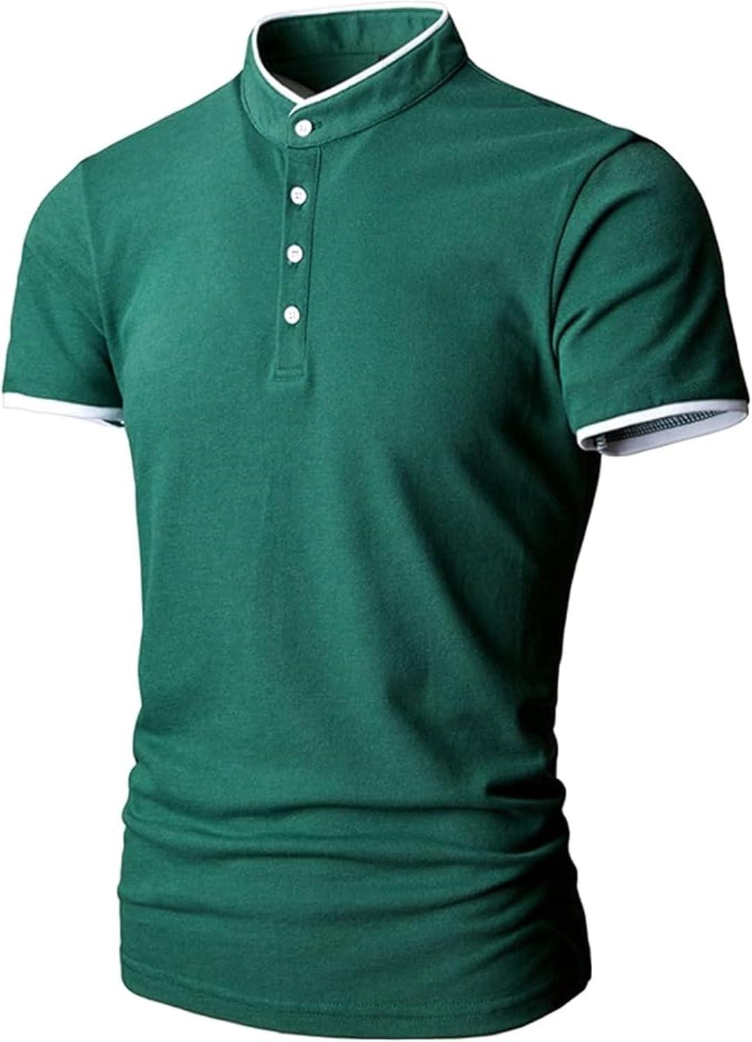 Men Short Sleeve Golf Lapel T-Shirt Classic Simple Cozy Sport Shirts Summer Solid Loose Street Exercise Tops