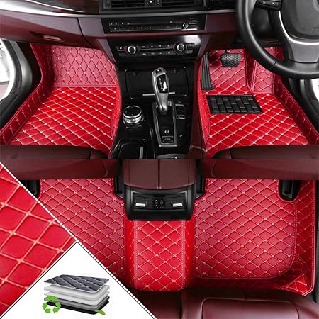 Amazon カスタム 車のフロアマット に適しています レクサス Lexus Rc 16 18 車種専用設計 Xpe レザー 車のフロアマット 全天候保護 右ハンドル車用 フロアマット 車のカーペットフロアライナ 赤 フロアマット 車 バイク