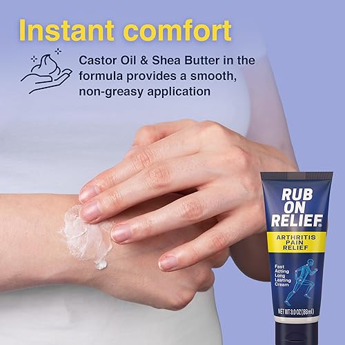 Miniatura 6 de RUB ON RELIEF Crema tópica para aliviar el dolor - Crema no grasa para el dolor de articulaciones para rodillas, hombros y espalda, para artritis