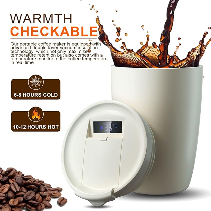 Cafetera Portátil Eléctrica de Autocalentamiento, Compacta para Viajes miniatura 4