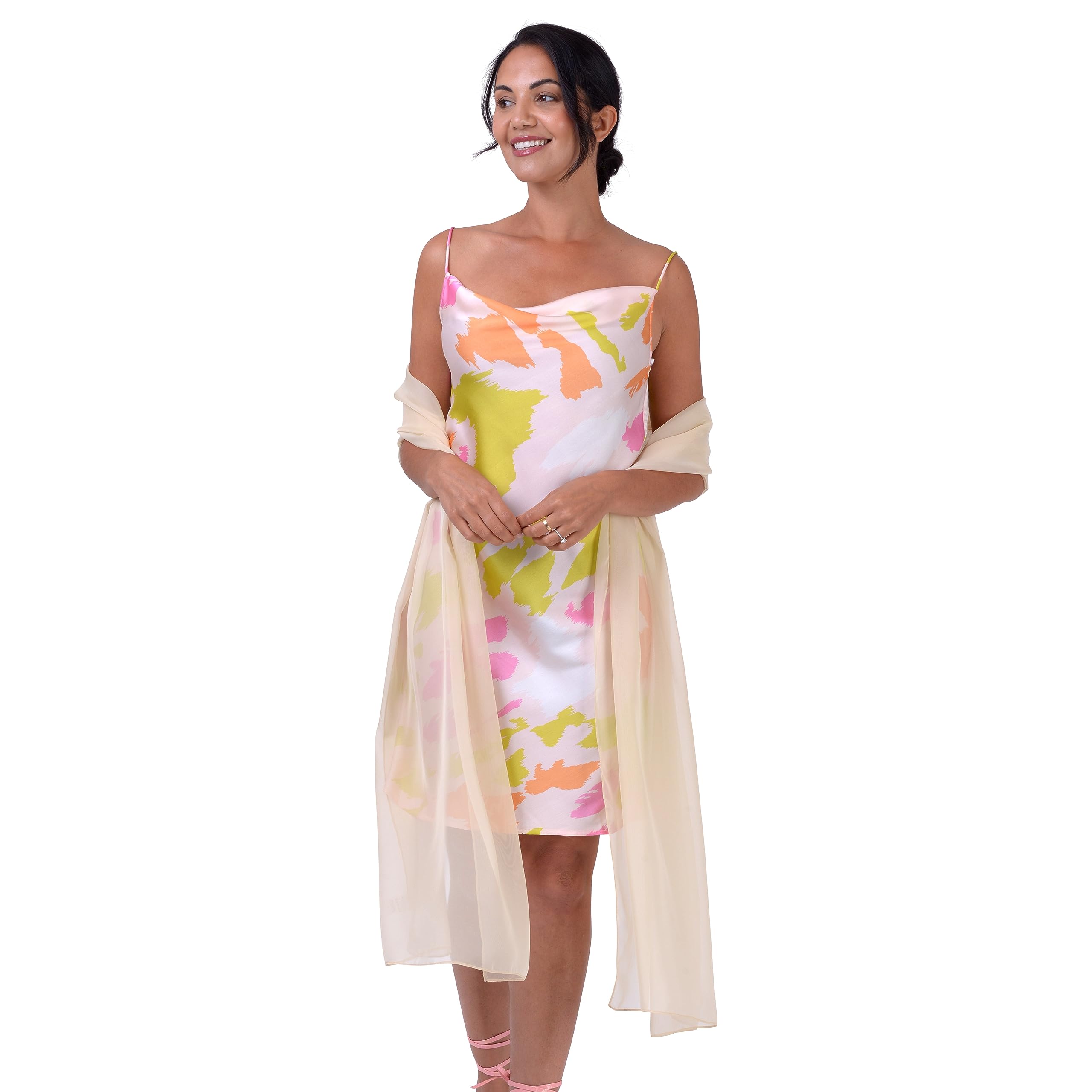 BlackButterfly Satin Seidig Braut Hochzeit Party Abend Schultertuch Pashmina Umhängetuch