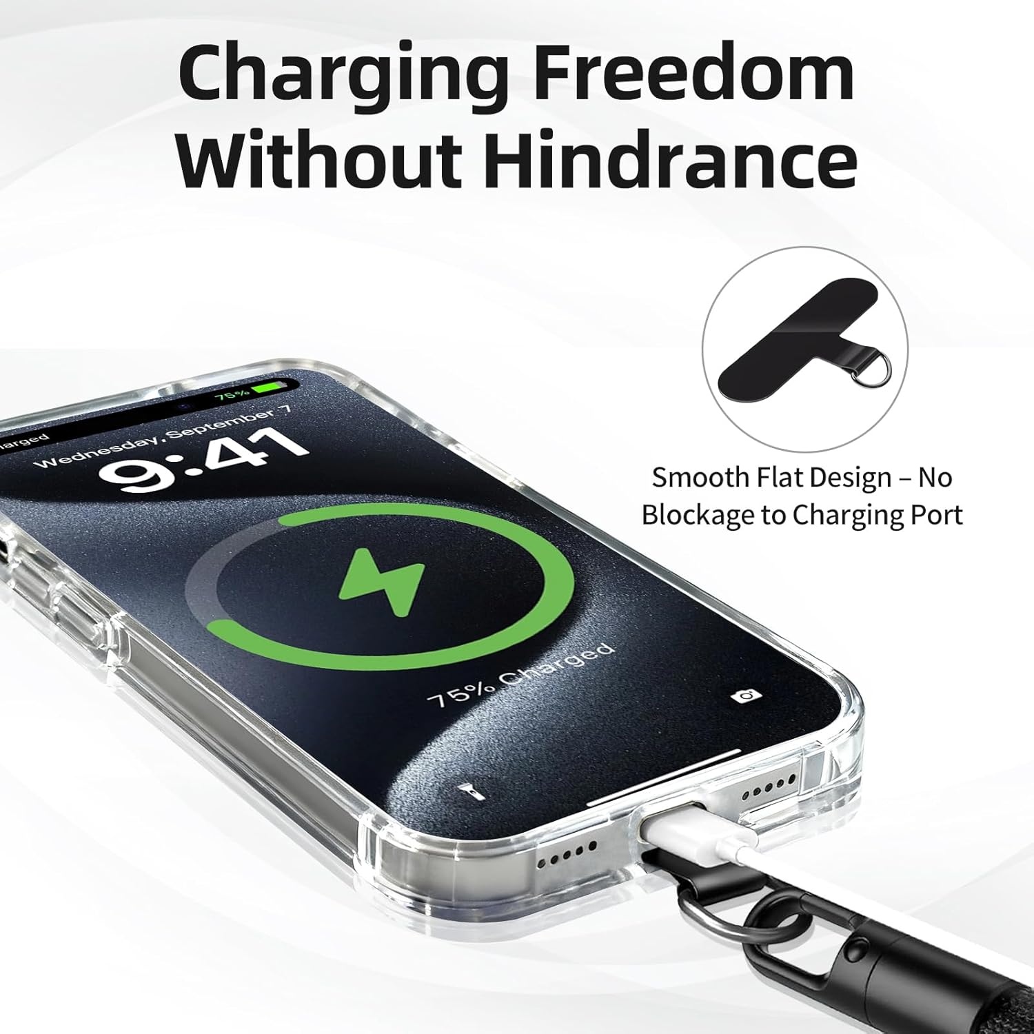 360° Rotatable Adjustable Phone Lanyard 3-Piece Set - Wrist/Neck/Crossbody Strap with Tether Tabs, Universal for Phones - Image 5