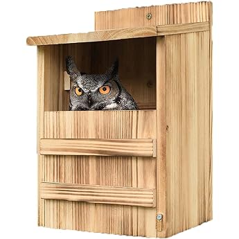 Large Owl House Screeching Owl House Owl Nesting Box Owl Bird House Barn Owl Box Outdoor Owl Boxes with Mounting Screws Instructions Video Lessons