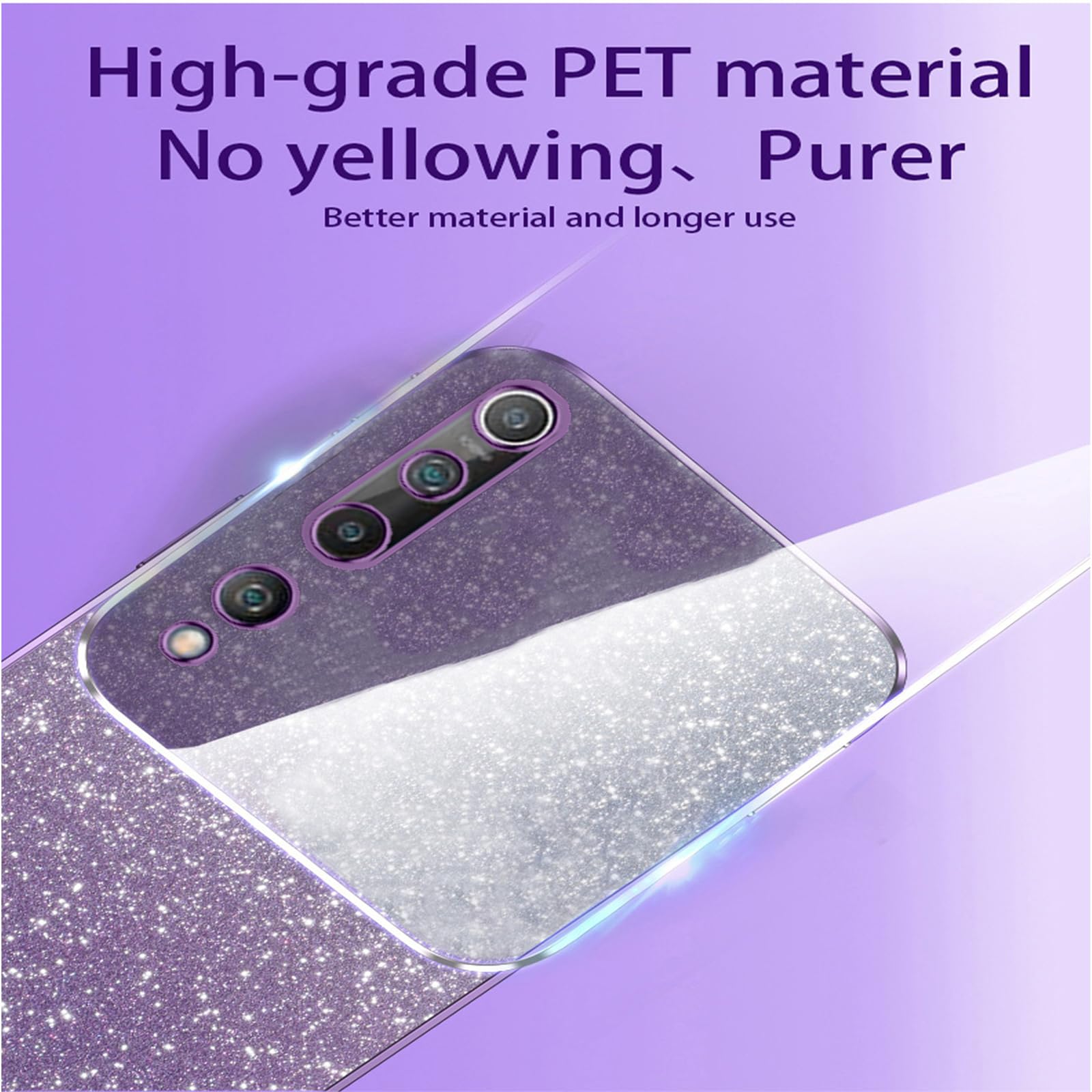 WBWONE Glitter Cover per Xiaomi Redmi A3, Bordo Elettroplaccato, Custodia Morbida con Adesivi Scintillio, Anti-Graffio Case - Blu