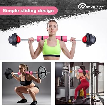 وسادة حشوة من الحديد NEALFIT ل Squat ل SquatsSquat Bar PadGreat لرفع الأثقال ، الرئة والورك ، وسادة إسفنج الرغوة تناسب القضبان القياسية والأولمبية تمامًا
