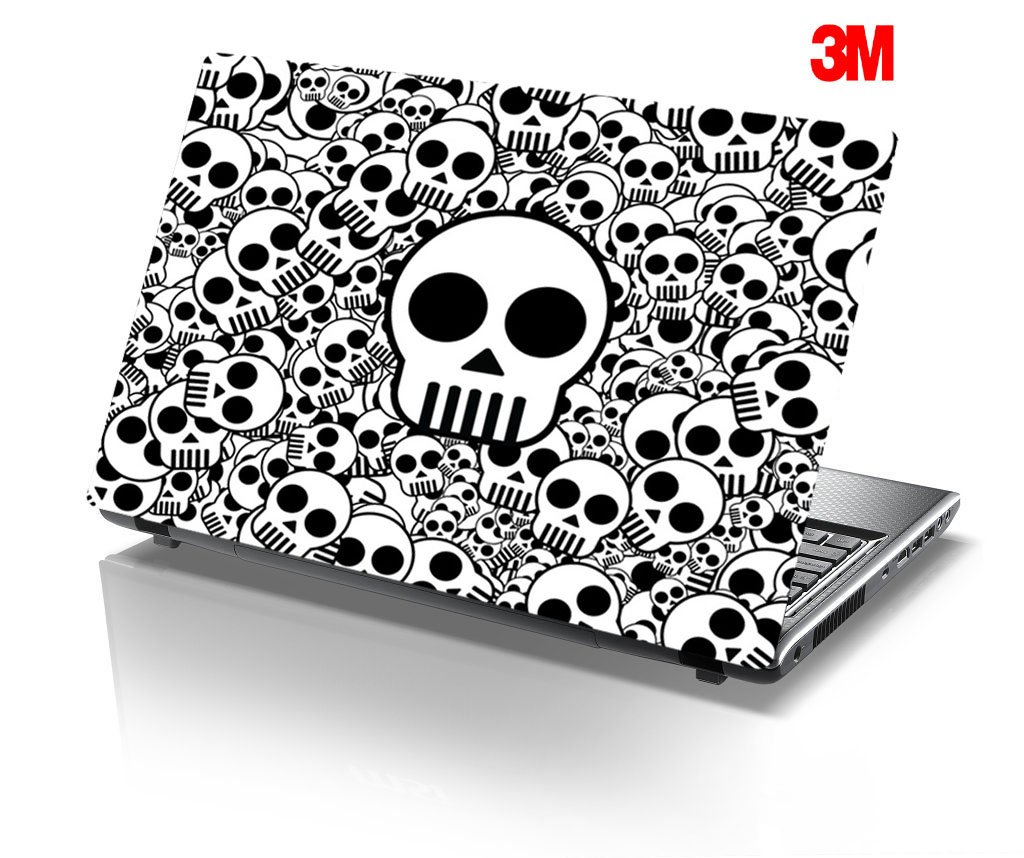 Elton Skull (B&W) Theme Laptop Skin Sticker Decal,13.3" 14" 15" 15.4" 15.6 inch Laptop Universal Vinyl Skin Sticker Cover Dustproof Waterproof Art Decal Protector with Free 2 Wrist Pad Skins (B0759WSL2Y) Amazon Price History, Amazon Price Tracker