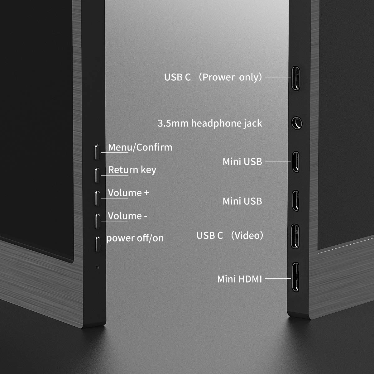 Portable Monitor, Thinlerain 15.6 Inch 