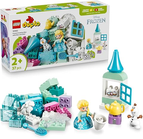 LEGO DUPLO Disney Elsa ve Olaf ile Karlar Ülkesi Yaratıcı Kutusu 10462 | 2 Yaş ve Üzeri Çocuklar için Karakterler ve Aksesuarlar İçeren Eğitici Oyuncak Yapım Seti, Yaratıcı Hediye Fikri (37 Parça)
