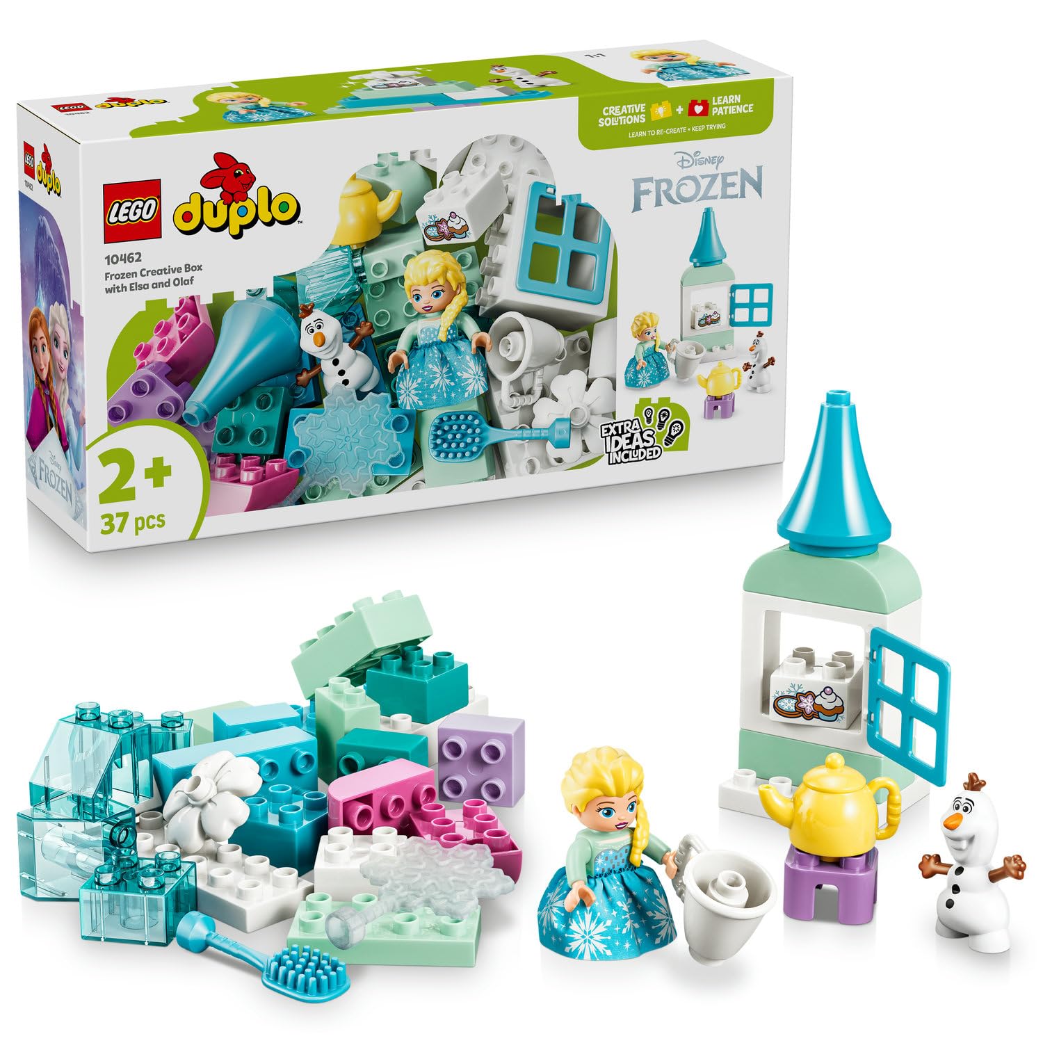LEGO DUPLO Disney Elsa ve Olaf ile Karlar Ülkesi Yaratıcı Kutusu 10462 – 2 Yaş ve Üzeri Çocuklar için Karakterler ve Aksesuarlar İçeren Eğitici Oyuncak Yapım Seti, Yaratıcı Hediye Fikri (37 Parça)