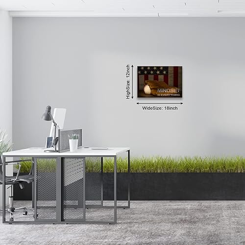 Miniatura 5 de KAWAHONE Arte de pared con temática motivacional de esgrima deportiva de arte de pared Mindset is Everything- Esgrima deportiva para decoración de