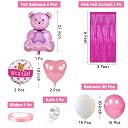 Party Propz Welcome Baby Girl Decoration Kit 38 Pcs - 30 Pcs Baby Girl Welcome Home Balloons,1pcs Foil Curtain,5 Pcs teady bear Foils Balloons, 2 Pcs Its A Girl Decoration Items With Ribbon And Arch. gallery image