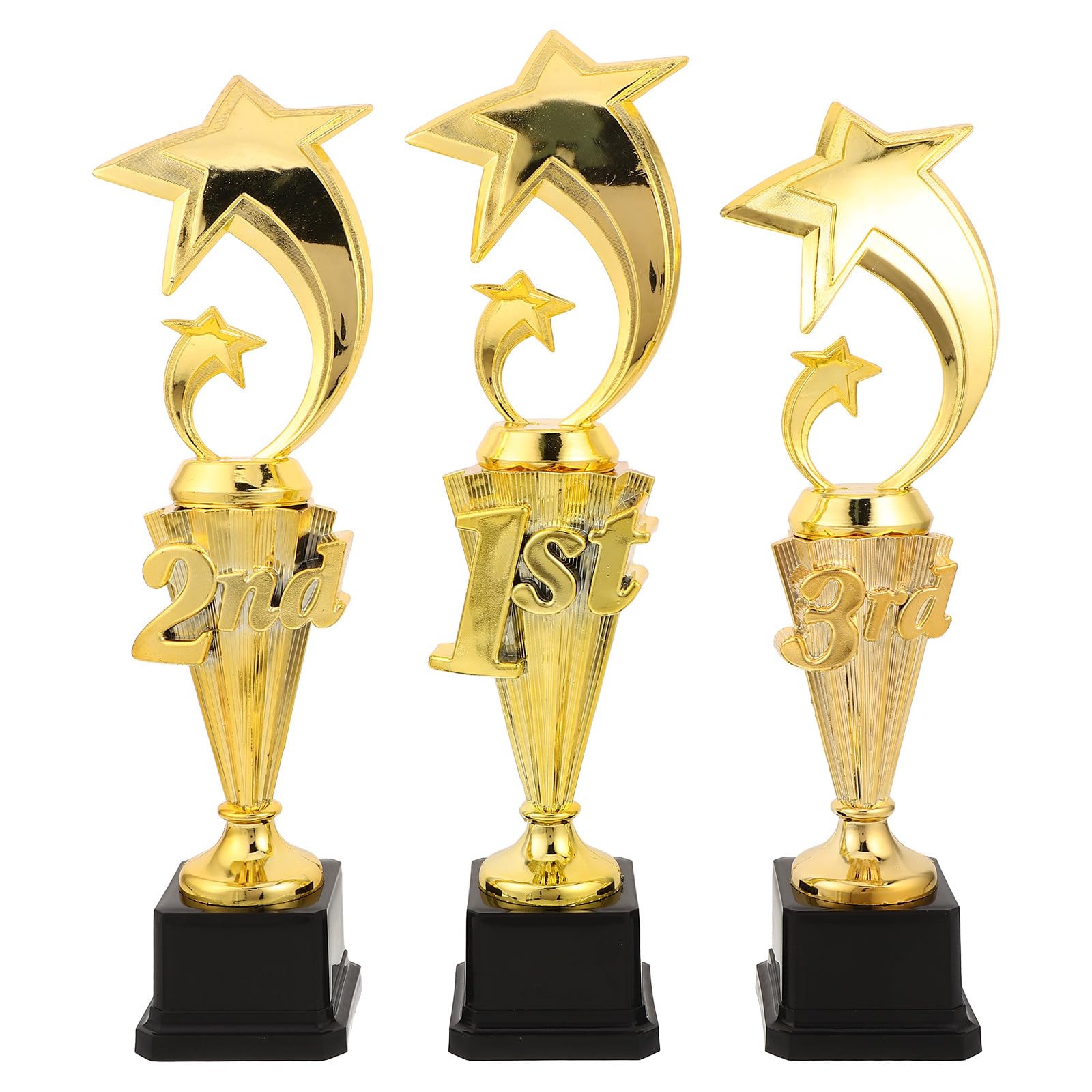 Toddmomy 3-teiliges Sport-Pokalset – Goldener Pokal für den 1., 2. und 3. Platz zur Auszeichnung bei Sportveranstaltungen, Turnieren, Wettbewerben, Siegerehrungen und Partys