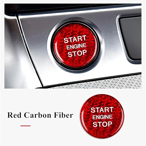 Miniatura 3 de Cubierta del botón de arranque y parada del motor para Audi A6 A6L A7 S6 2019-2023, accesorios de automóvil para Audi, fibra de carbono real, color