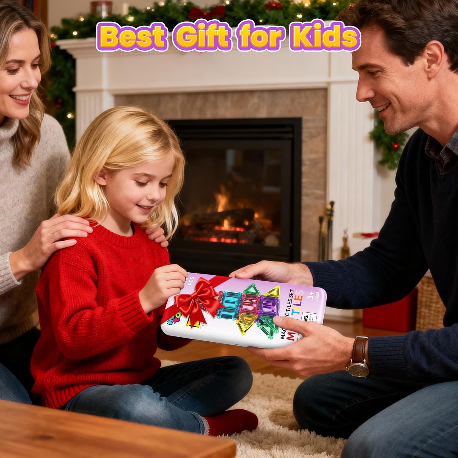 40PCS Magnetic Tiles Mini Travel Essentials Toddler Toys with Case Set, Preschool Montessori Education Magnetic Building Blocks Games Sensory Toys for 3 4 5 Year Old Boys Girls Birthday Gifts - Image 7