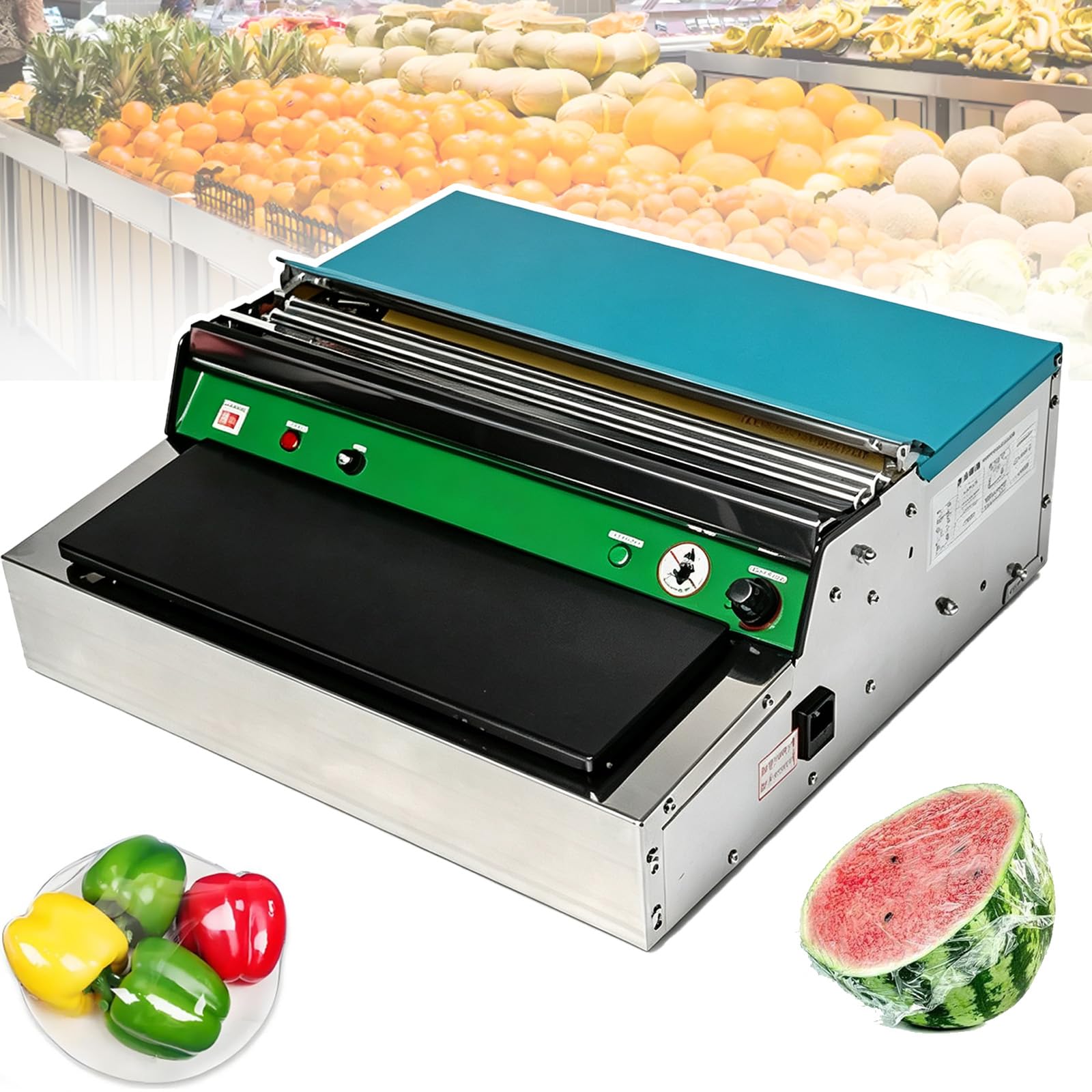 COYEUX Hand Wrapping Machine Film Wrapper, Commercial Food Film Wrapping Machine, Adjustable Temperature 50-130 °c, Stainless Steel Dispenser, For 45cm And Below, Meat And Vegetables Wrapping