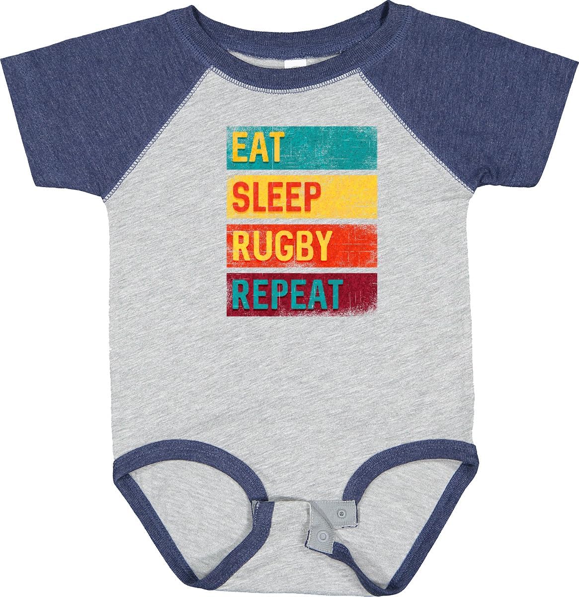 inktastic Rugby Player Eat Sleep Rugby Repeat Baby Bodysuit
