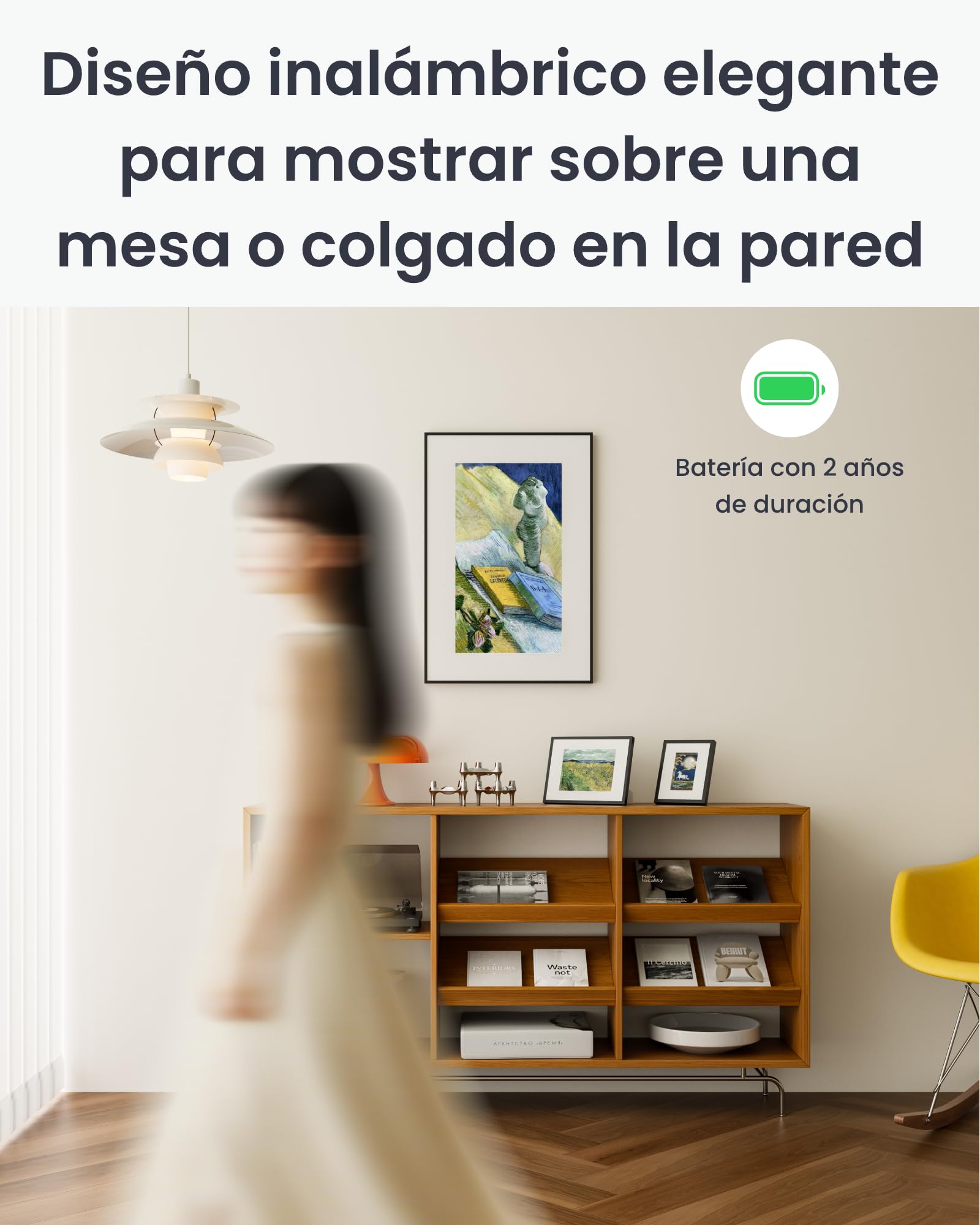 SwitchBot KI Art Frame, 13.3'' Marco de Fotos Digital inalámbrico, Marco de Fotos de Tinta electrónica, batería de Larga duración, Mesa y Montaje en Pared, Compatible con Alexa, Arte generado por IA