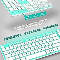 Vista 2 de Teclado USB con cable, cómodas teclas de chocolate silenciosas, teclado de computadora ultradelgado duradero con cable (QWERTY) para PC, Windows