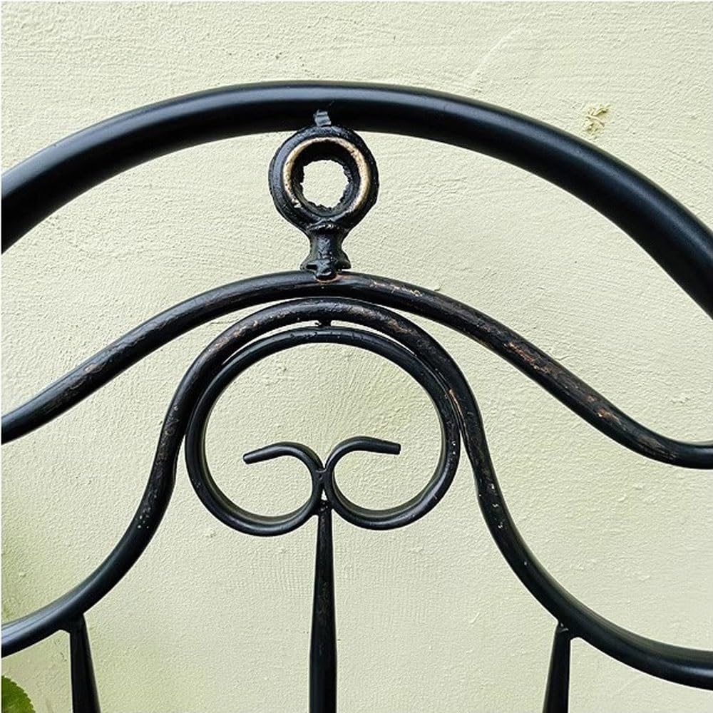 Outdoor Garden Bench Outdoor Garden Bench, Vintage Iron with Backrest Patio Seat, for Balcony Indoor Terrace Leisure Bench Park Bench