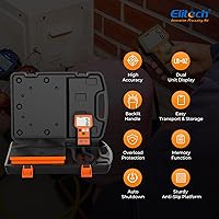 Vista 2 de Báscula Elitech LMC-100F+ de carga para refrigerante, 110 libras, de alta precisión, para Freon, para calefacción, ventilación y aire acondicionado